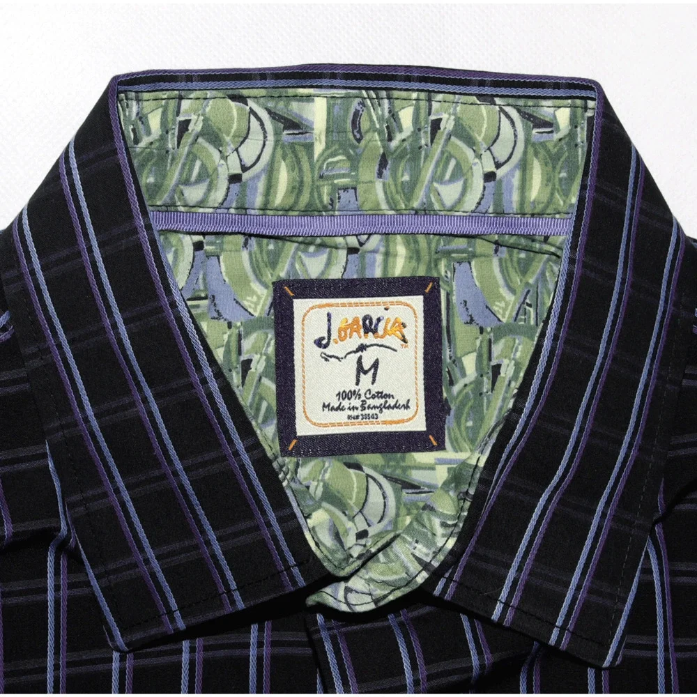 J. Garcia Men's‎ Long Sleeve Button Front Flip Cuff Shirt Size Medium